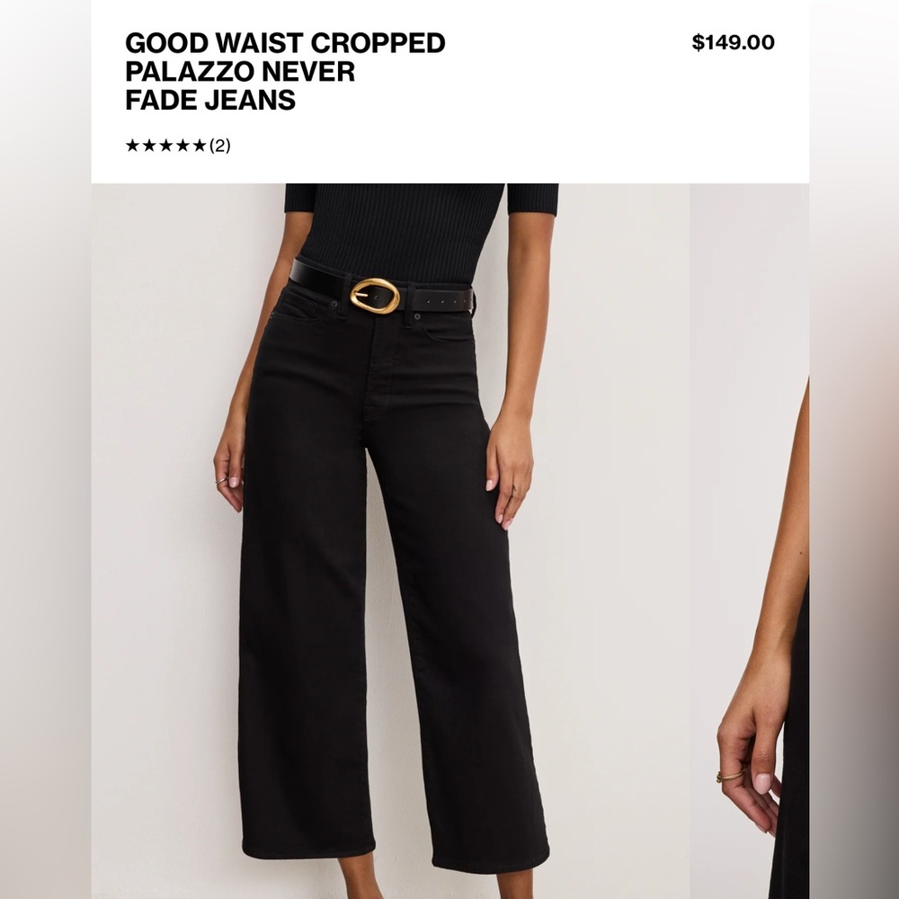 Good American Good Waist Crop Pallazo